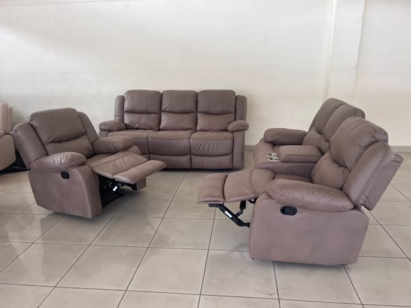 6 seater brown recliner seats - Image 3